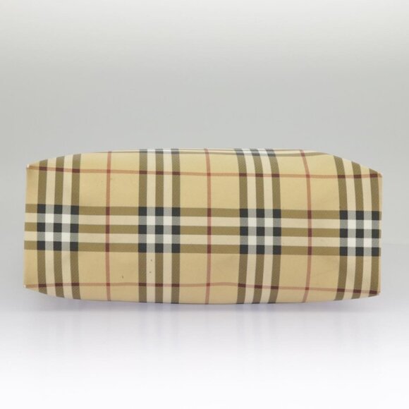 BURBERRY Nova Check Tote Bag PVC Beige Auth 97067 - Picture 6 of 16